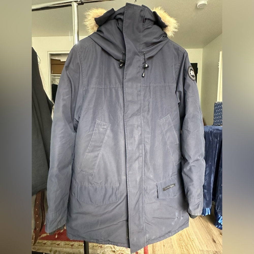 GUC Canada Goose Langford Black Label parka, Navy, men's Large
